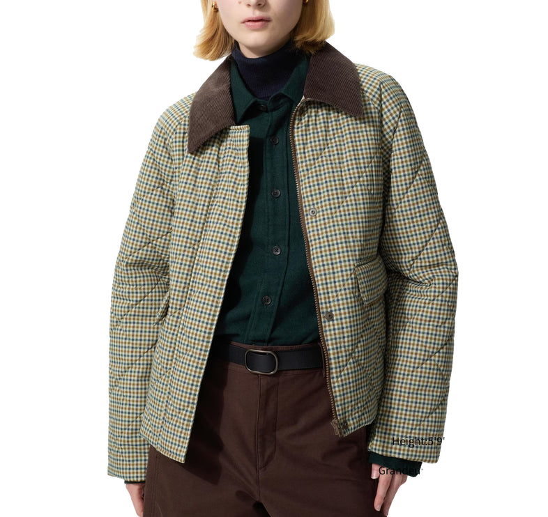 Uniqlo Women's Padded Utility Short Jacket | Pattern 34 Brown