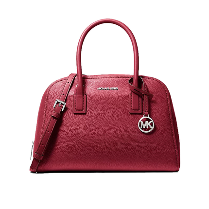 Michael Kors Women's Ashton Medium Satchel Bag Maroon
