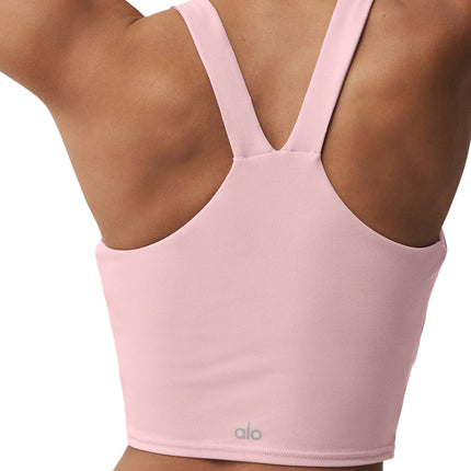 alo Women's Airbrush Real Bra Tank Vintage Pink