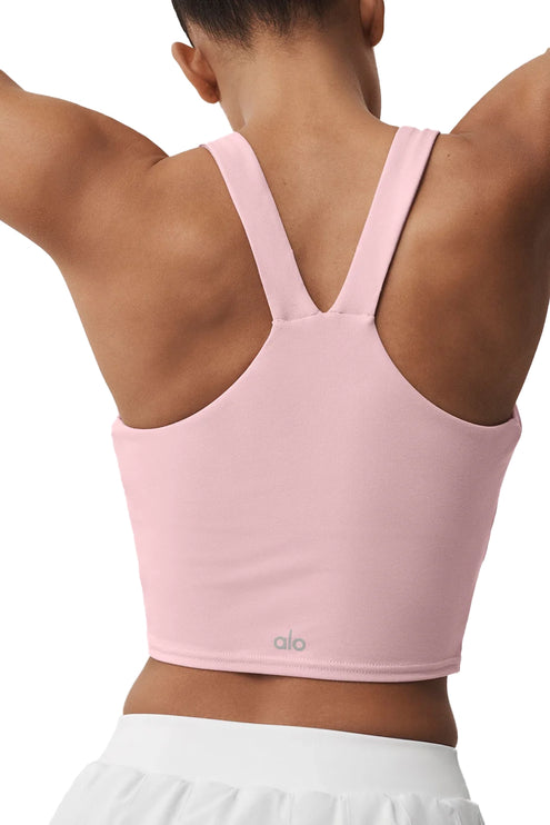alo Women's Airbrush Real Bra Tank Vintage Pink