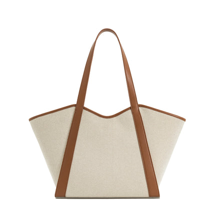 JW PEI Women's Kiana Large Capacity Tote Bag - Brown Canvas