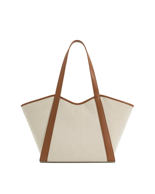 JW PEI Women's Kiana Large Capacity Tote Bag - Brown Canvas