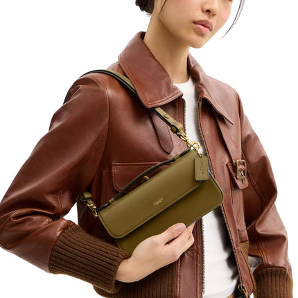 Coach Women's New York Elora Top Handle Crossbody Bag Brass/Muted Olive