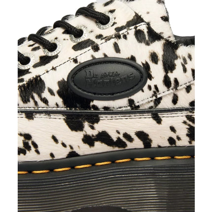 Dr. Martens Women's Buzz 5 Eye Dalmatian Hair On Leather Shoes Cream/Black