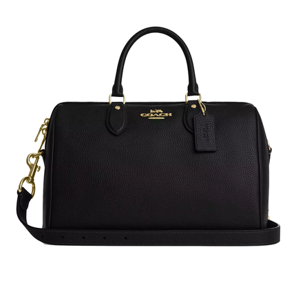 Coach Women's Rowan Large Satchel Bag Gold/Black