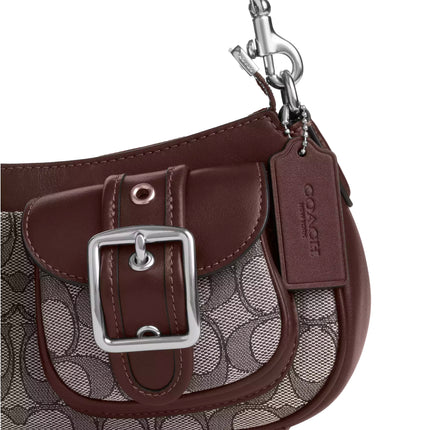Coach Women's Ashton Bag In Signature Jacquard Silver/Oak/Maple