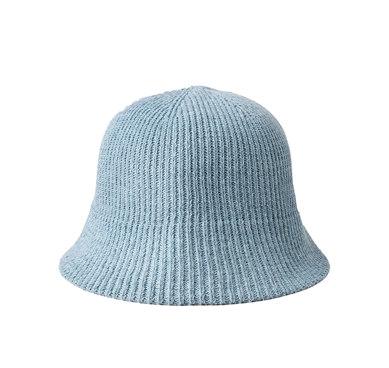 alo Women's Denim Knit Cloche - Celestial Blue/Dark Celestial Blue