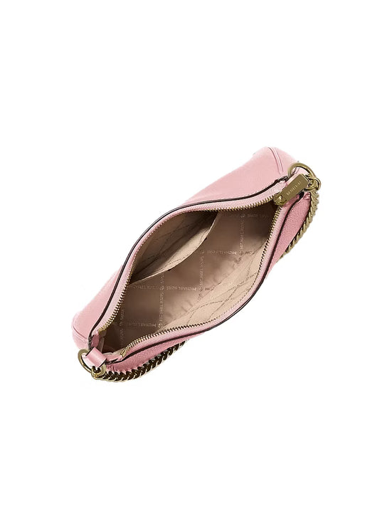 Michael Kors Women's Jet Set Large Pebbled Leather Convertible Crossbody Bag Powder Blush/Gold