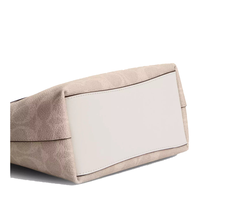 Coach Women's City Mini Tote Bag In Signature Canvas Gold/Sand/Chalk
