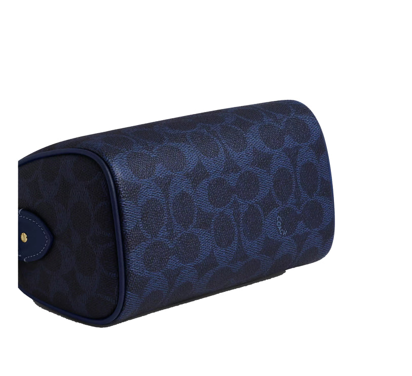 Coach Women's Mini Rowan Crossbody Bag In Signature Canvas Gold/Navy