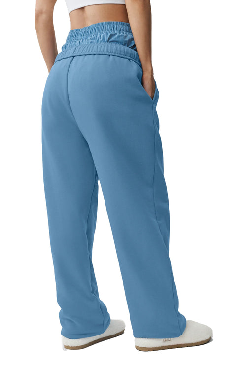 alo Women's Accolade Straight Leg Sweatpant California Blue