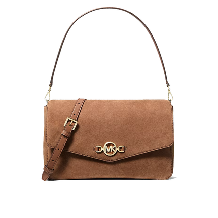 Michael Kors Women's Kacey Large Convertible Crossbody Bag Luggage/Gold