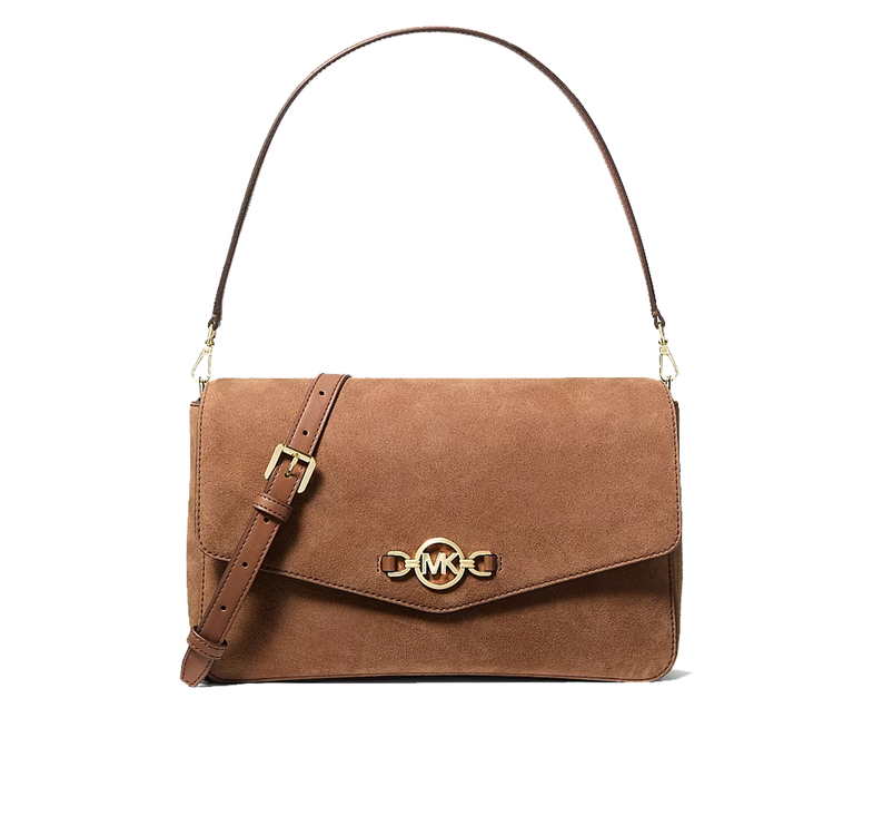 Michael Kors Women's Kacey Large Convertible Crossbody Bag Luggage/Gold