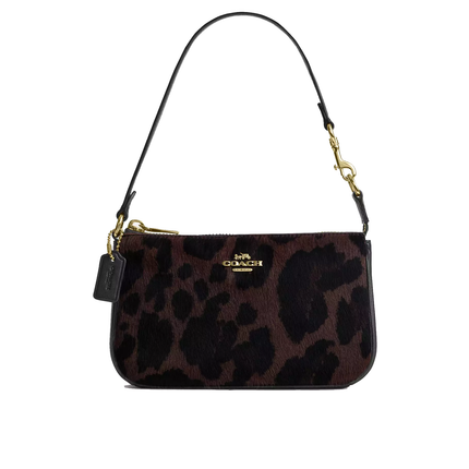 Coach Women's Nolita 19 In Haircalf With Leopard Print Gold/Dark Leopard