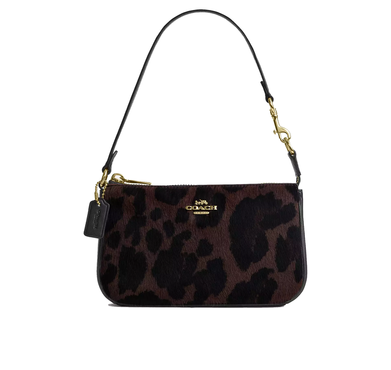 Coach Women's Nolita 19 In Haircalf With Leopard Print Gold/Dark Leopard