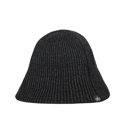 alo Unisex Denim Knit Cloche - Black/Anthracite