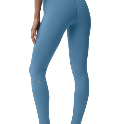 alo Women's Airbrush Mid-Rise 7/8 Legging California Blue
