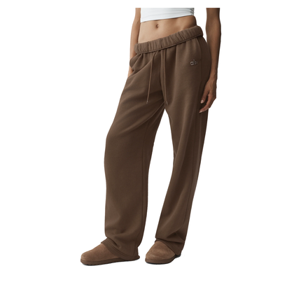 alo Women's Accolade Straight Leg Sweatpant Java Brown