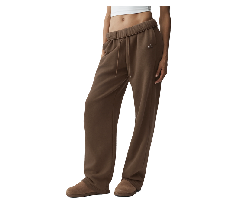 alo Women's Accolade Straight Leg Sweatpant Java Brown