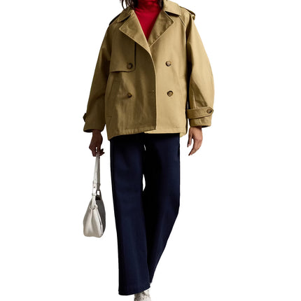 Polo Ralph Lauren Women's Cotton Twill Balloon Trench Coat Khaki