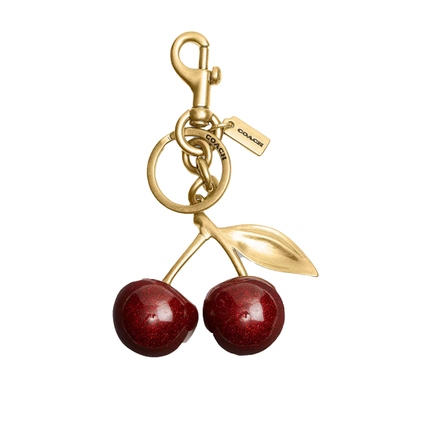 Coach Women's Cherry Bag Charm Brass/Red Apple