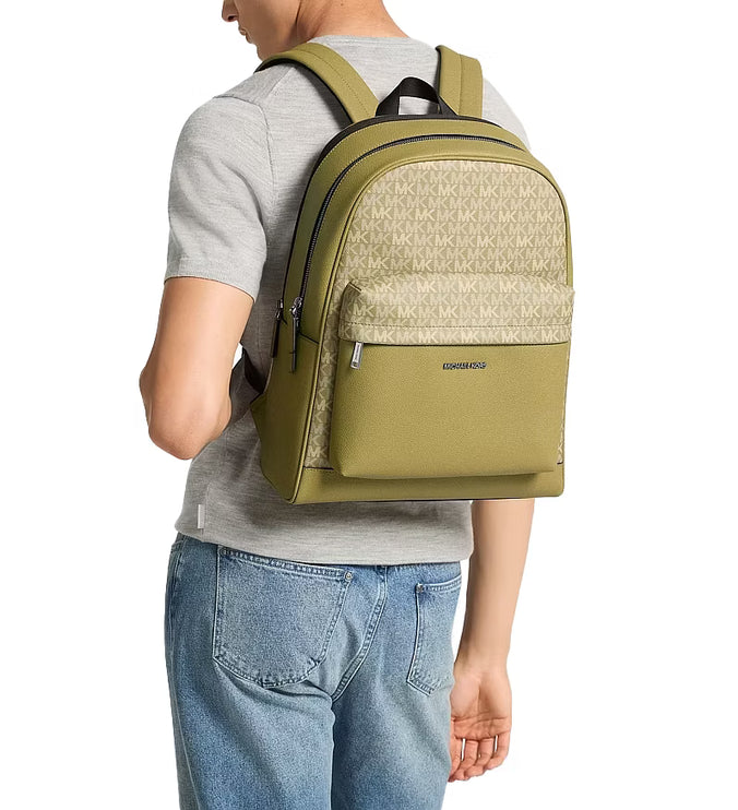 Michael Kors Unisex Pacey Signature Logo Backpack Oregano