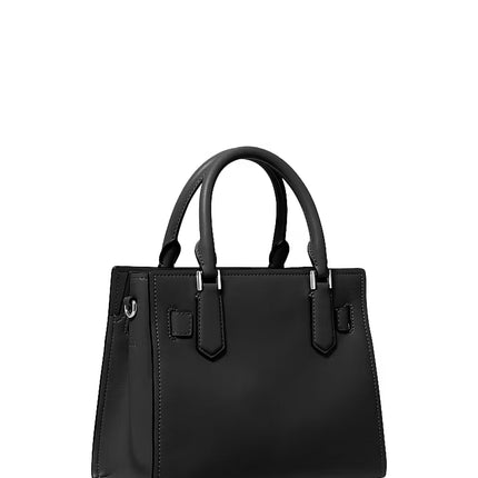 Michael Kors Women's Landon Small Convertible Satchel Bag Black/Silver