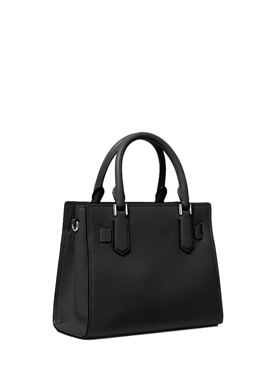 Michael Kors Women's Landon Small Convertible Satchel Bag Black/Silver