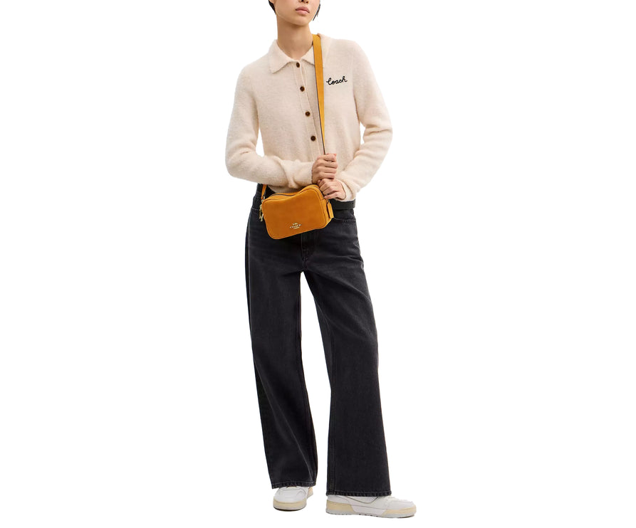 Coach Women's Mini Carey Crossbody Bag Gold/Marigold
