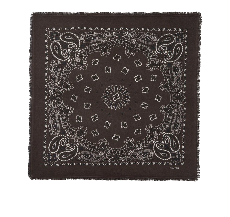 KUJTEN Women's Large Bandana Hachiko Brown