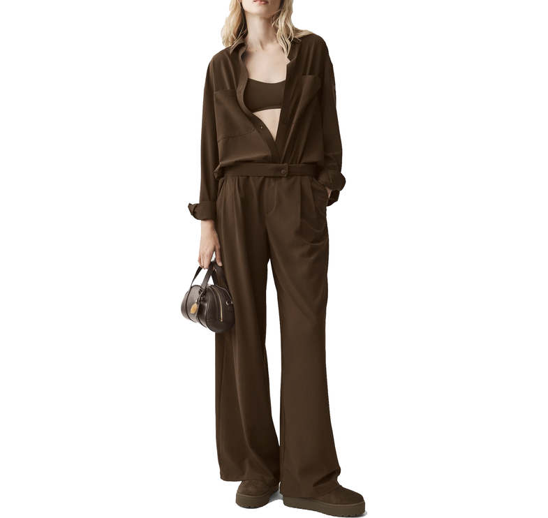 alo Women's High-Waist Dreamscape Trouser (Short) Espresso