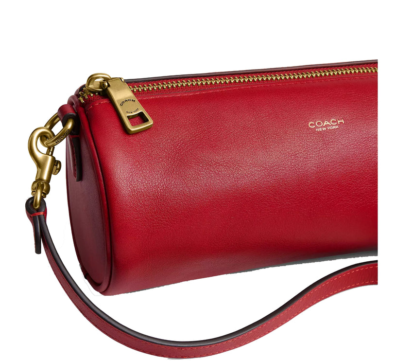Coach Women's Barrel Bag Brass/Scarlet