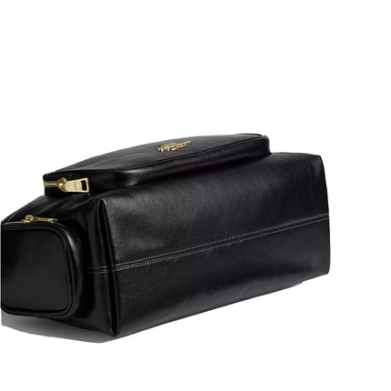 Coach Women's Laurel Shoulder Bag With Pockets Gold/Black