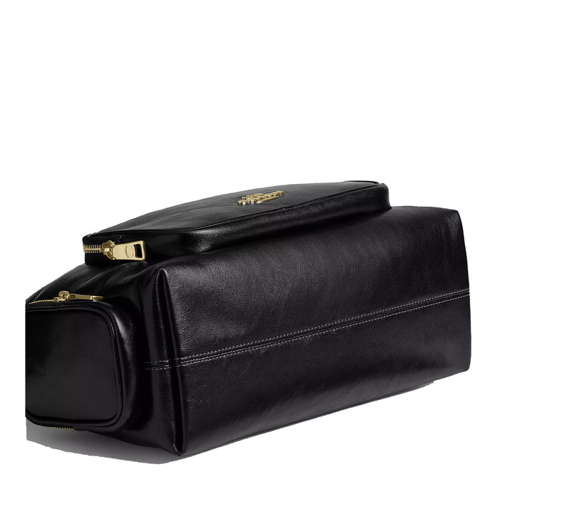 Coach Women's Laurel Shoulder Bag With Pockets Gold/Black