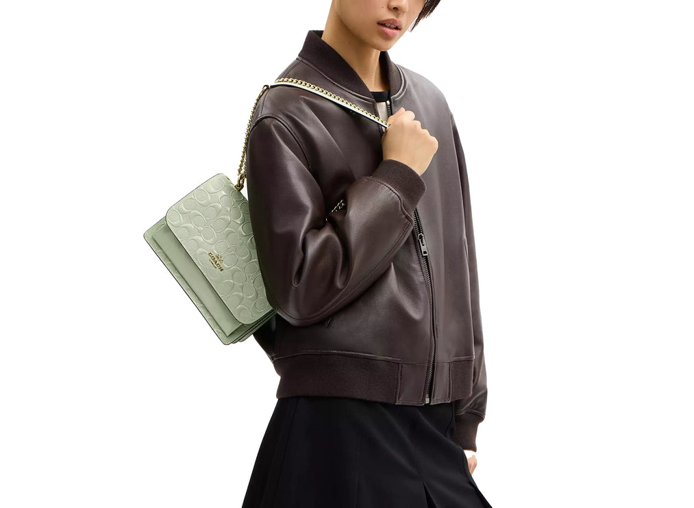 Coach Women's Klare Crossbody Bag In Signature Leather Gold/Pale Green