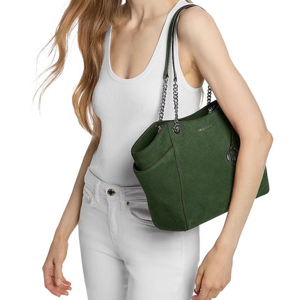 Michael Kors Women's Jet Set Travel Large Tote Bag Amazon Green