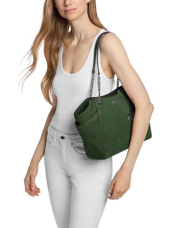 Michael Kors Women's Jet Set Travel Large Tote Bag Amazon Green