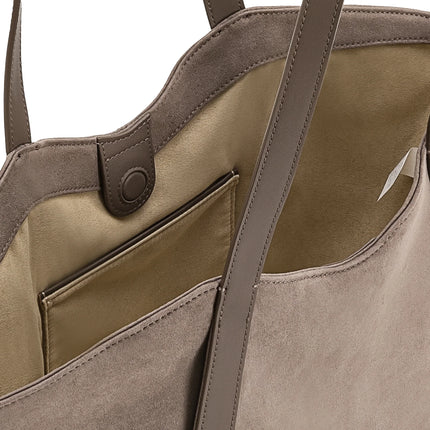 JW PEI Women's Kiana Large Capacity Faux Suede Tote Bag - Taupe