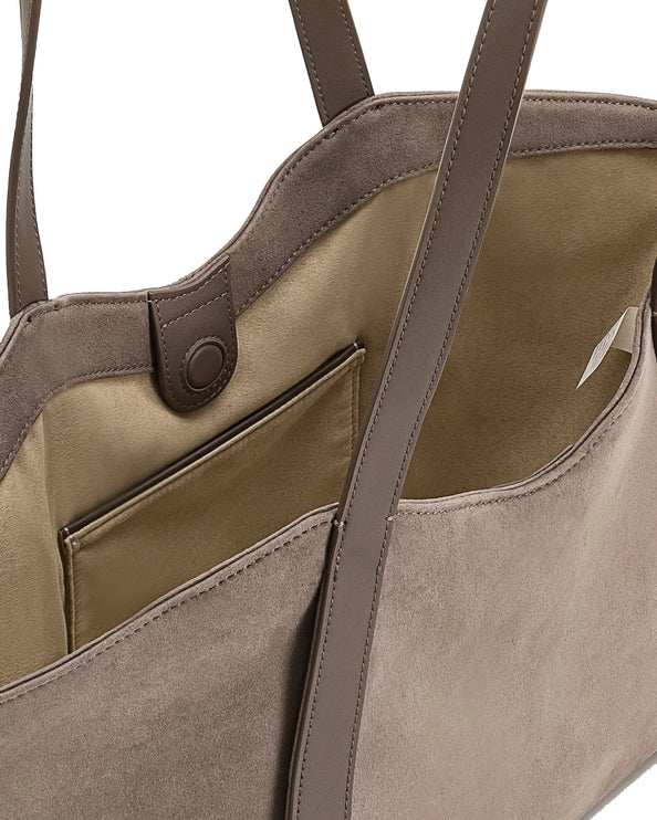 JW PEI Women's Kiana Large Capacity Faux Suede Tote Bag - Taupe