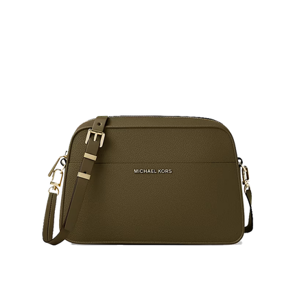 Michael Kors Women's Jet Set Small Leather Camera Crossbody Bag Loden