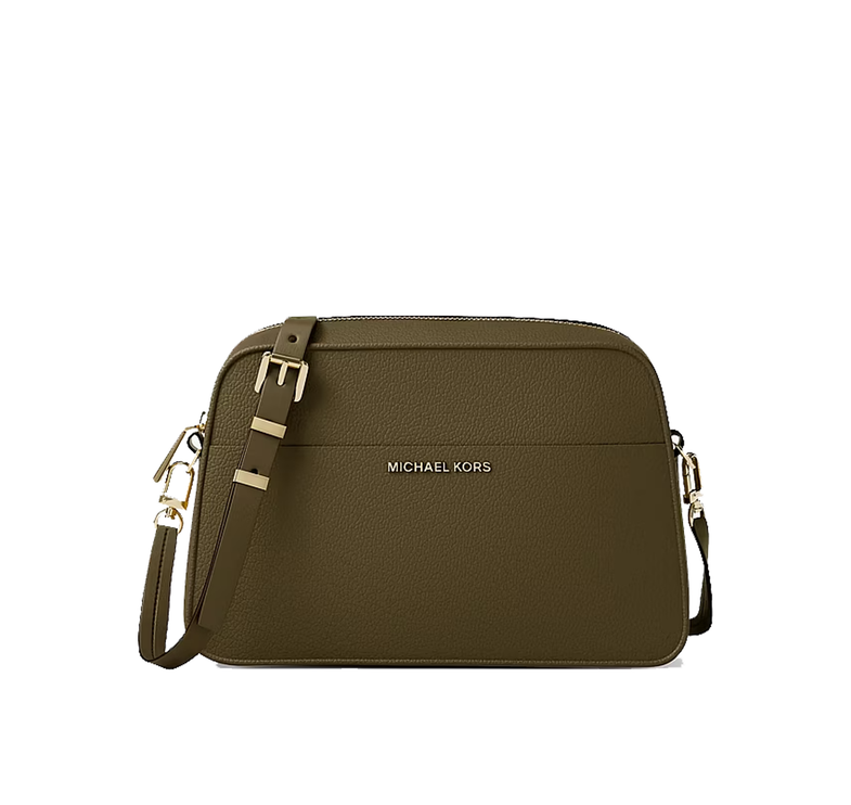 Michael Kors Women's Jet Set Small Leather Camera Crossbody Bag Loden