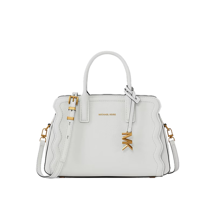 Michael Kors Women's Laila Extra-Small Pebbled Leather Convertible Crossbody Bag Eggshell