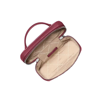 Michael Kors Women's Vivi Small Vanity Crossbody Bag Maroon