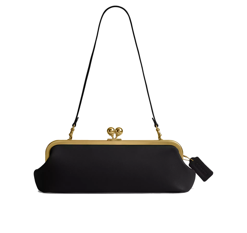 Coach Women's Kisslock Frame Bag 30 Brass/Black