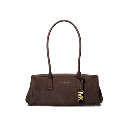 Michael Kors Women's Laila Small Suede Shoulder Bag Chocolate