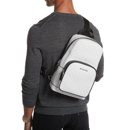Michael Kors Men's Cooper Logo Sling Pack Bright White