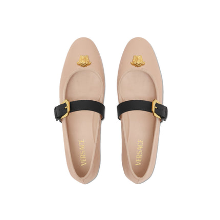 Versace Women's La Medusa Nappa Ballerinas Light Pink