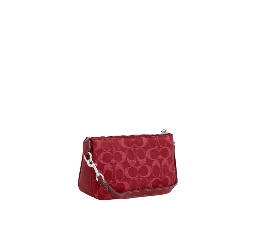 Coach Women's Nolita 19 In Signature Denim Silver/True Red