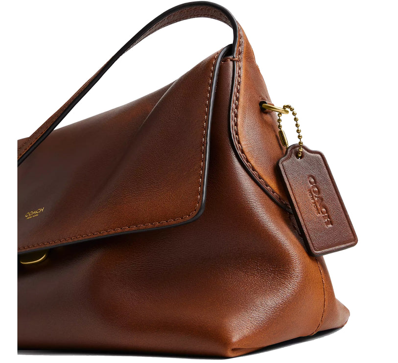 Coach Women's Chelsea Shoulder Bag 30 In Loved Leather Brass/Brown