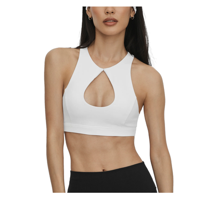 alo Women's Airbrush Lock In Bra White